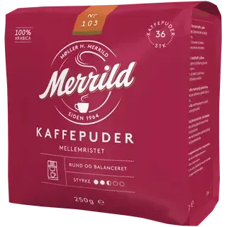 Kohvipadjad keskmine röst 36tk, MERRILD, 250 g