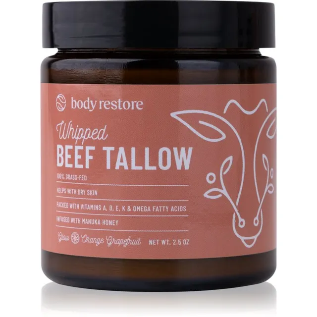 Body Restore Whipped Beef Tallow Balm Orange Grapefruit Toitev kehakreem lõhnatu 71 g