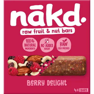 Bat. puuvilja-pähkli vaarikatega Nakd 4x35g