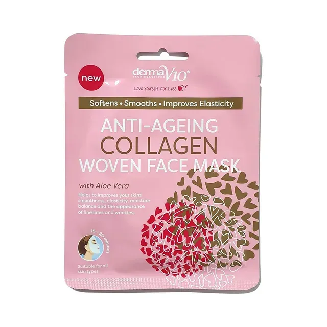 Näomask vananemisvsatane kollageeniga, DERMA V10, 1tk