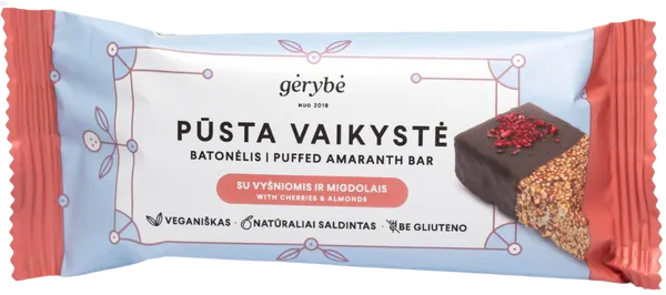 PŪSTA LAPSEPÕLVE batoon kirsside ja mandlitega