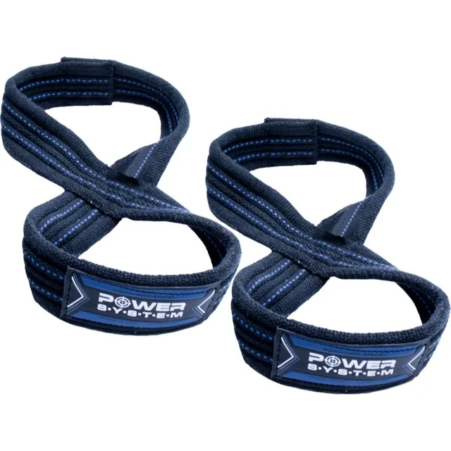 Power System Figure 8 Straps tõstmisrihmad treenimiseks värv Blue S/M 2 tk