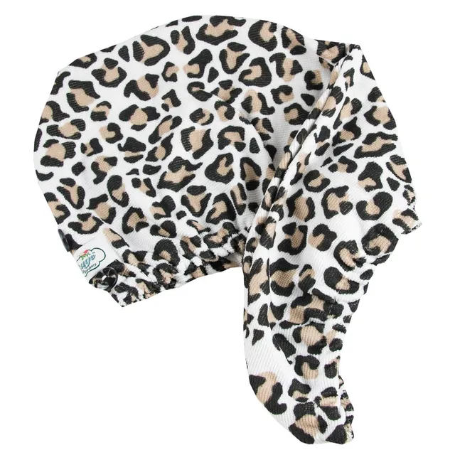THE VINTAGE COSMETIC Leopard Print Hair Towel