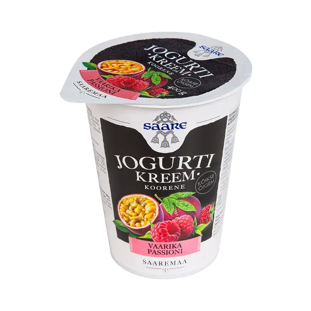 Jogurtikreem vaarika-passioni, SAARE, 400 g