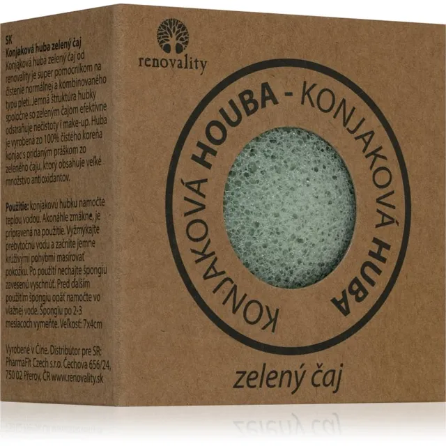 Renovality Konjac mushroom green tea Puhastuspadi normaalsele ja kombineeritud nahale 7x4 cm