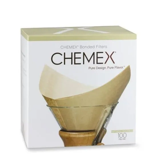 Chemex Ruudukujulised Paberfiltrid 6-10 Tassi Jaoks 100tk