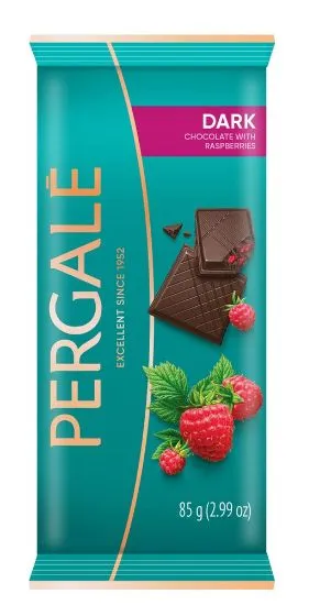 Pergale tume šokolaad vaarikatükkidega 85g