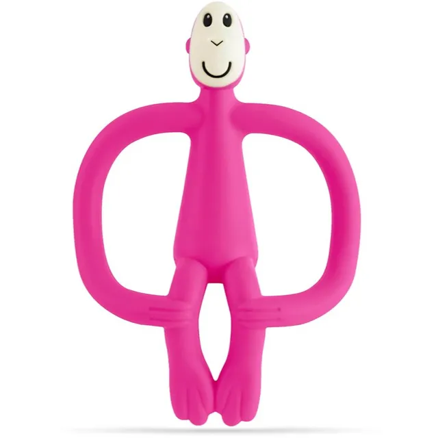 Matchstick Monkey Teething Toy and Gel Applicator närimismänguasi kaks-ühes pintsliga Pink 1 tk