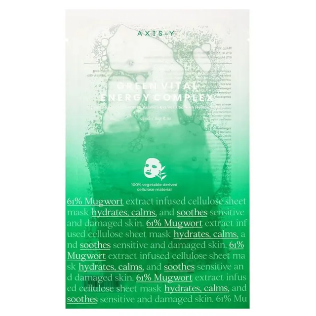 AXIS-Y Mugwort Green Tea Vital Energy Complex Sheet Mask 27ml