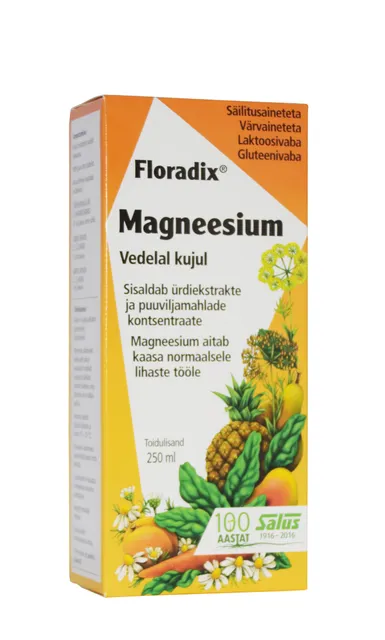 SALUS FLORADIX MAGNEESIUM 250ML ÜRDI-MAHLAKONTSENTRAAT
