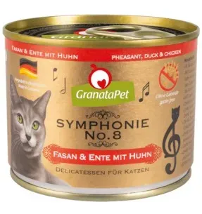Symphonie No. 8 FAASANI-, PARDI- ja KANALIHAGA TERAVILJAVABA delikatesskonserv kassidele NATURAALSES ŽELEES