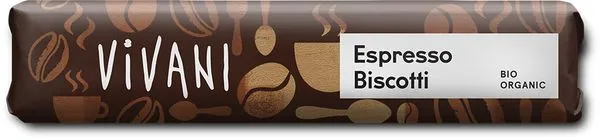 Tume 32% šokolaad ESPRESSO BISCOTTI, ökoloogiline