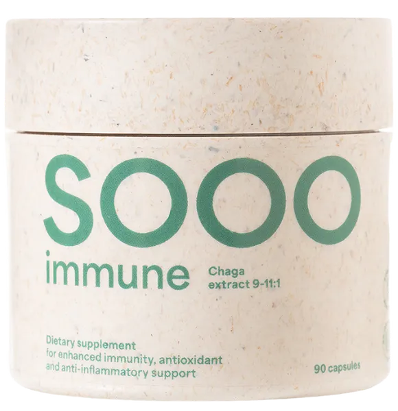 SOOO immune: Chaga ekstrakt 350 mg, N90, 9-11:1