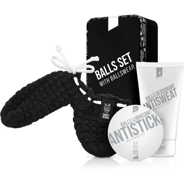 Angry Beards Antisweat & Antistick Balls Set Kinkekomplekt meestele