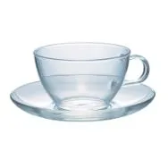 HARIO klaasist teetass alustassiga 230ml