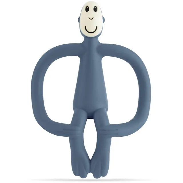 Matchstick Monkey Teething Toy and Gel Applicator närimismänguasi kaks-ühes pintsliga Airforce Blue 1 tk
