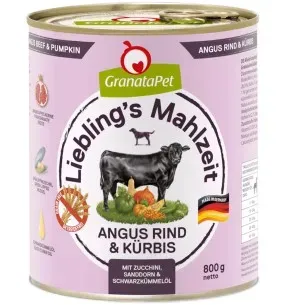 Liebling´s Mahlzeit TERAVILJAVABA konserv koertele LIHAVEISE LIHA (65%) JA KÕRVITSAGA, koos SUVIKÕRVITSA JA ASTELPAJU MARJADEGA