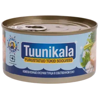 Kapten Grant purustatud tuunikala tükid soolvees 185 g