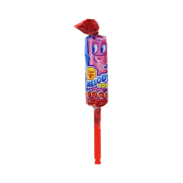 Pulgakomm Melody Pops maasika, CHUPA CHUPS, 15 g
