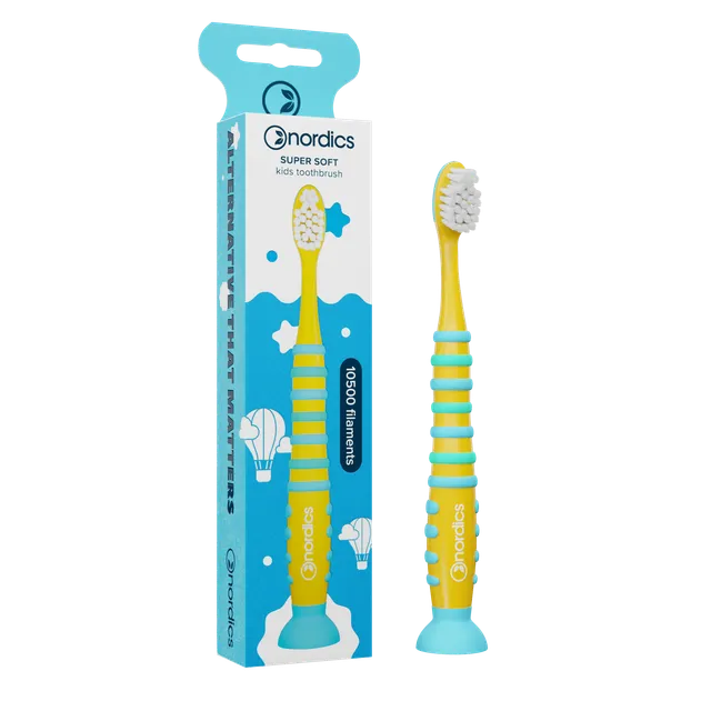 Nordics Premium Kids Toothbrush Rocket Yellow (from 4+ years)
