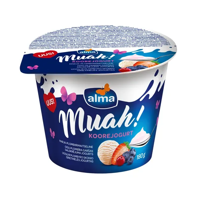 Koorejogurt muah marja-plombiirimaitseline, ALMA, 180 g