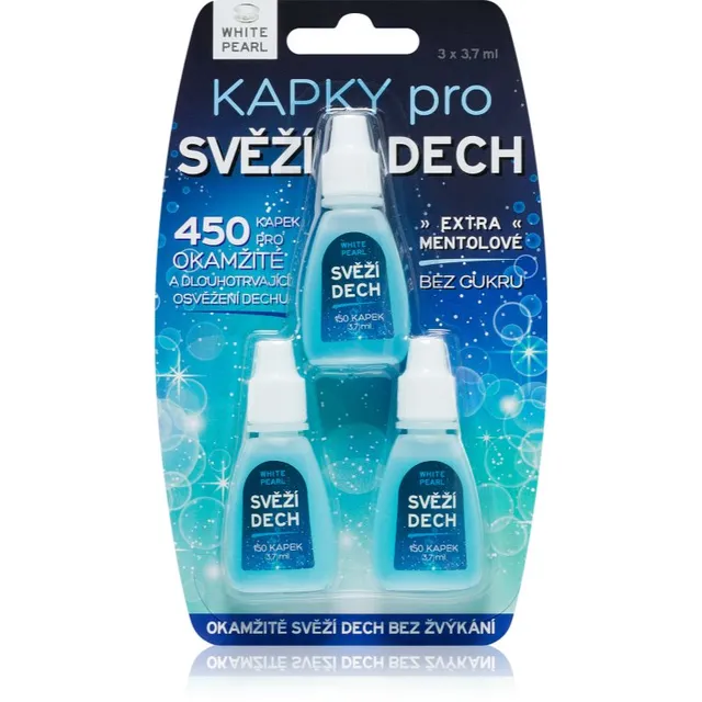 White Pearl Dental Care Hingeõhku värskendavad tilgad 3 x 3.7 ml