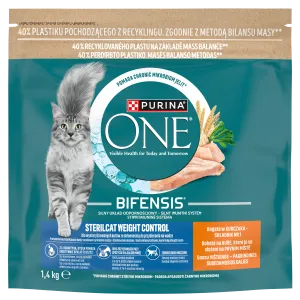 Kuiv kassitoit sterilis. kassidele kanaga Weight Control, PURINA ONE,1,4 kg