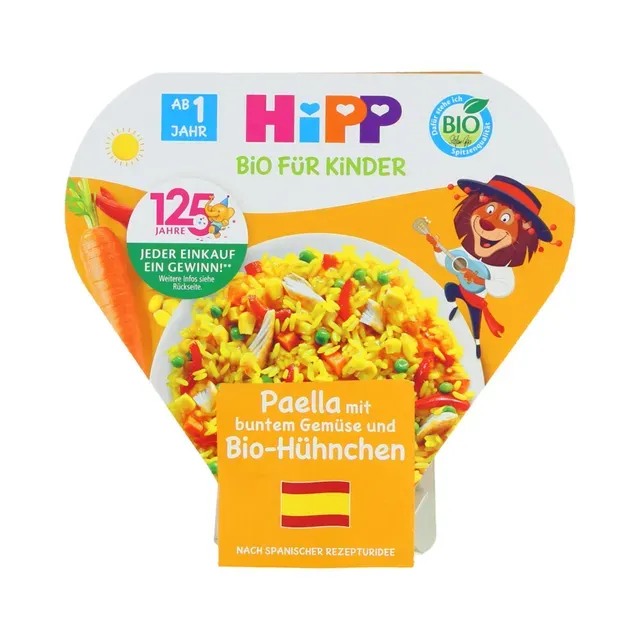 Paella värviliste köögiviljade ja mahekanaga al 1.a, HIPP, 250 g