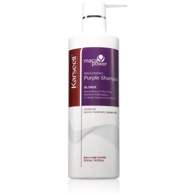 Karseell Purple Shampoo Lilla šampoon kollaste toonide neutraliseerimiseks 500 ml