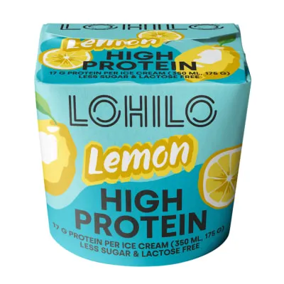 Proteiinijäätis sidruni mag.ain. Lohilo 350ml