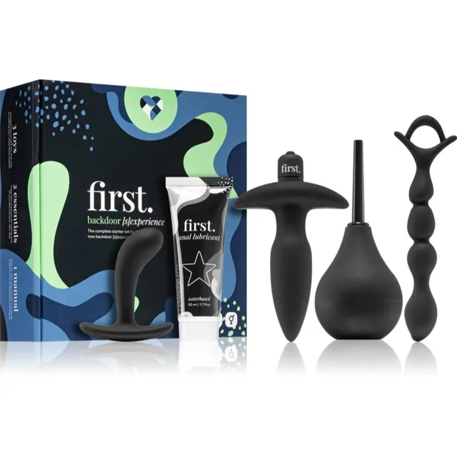 LoveBoxxx First Backdoor (S)Experience Starter erootiliste abivahendite komplekt Black