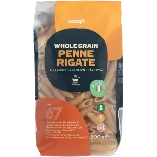 Coop Penne Rigate täisterapasta 500g