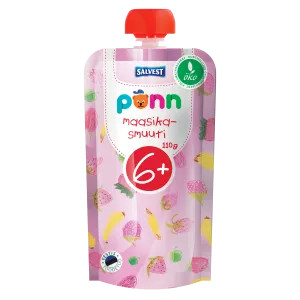 Maasikasmuuti 6+ mahe, PÕNN, 110 g