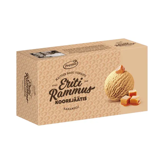 Karamellijäätis, ERITI RAMMUS, 480 g