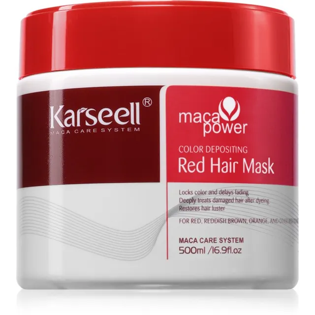 Karseell Color Depositing Red Hair Mask Mask juuksevärvi elavdamiseks 500 ml