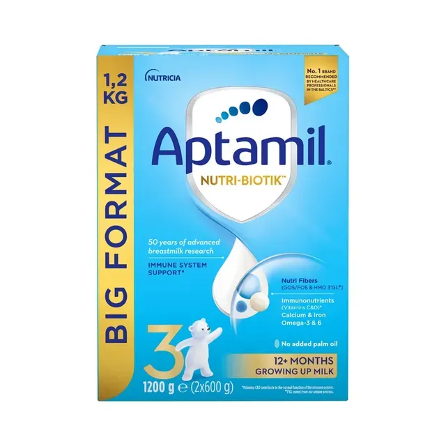 Piimasegu NUTRIBIOTIK 3 alates 12 kuust, APTAMIL, 1,2 kg