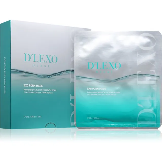 Dermaline D'LEXO Exo PDRN Mask Lehtmask noorendava toimega 10x28 g