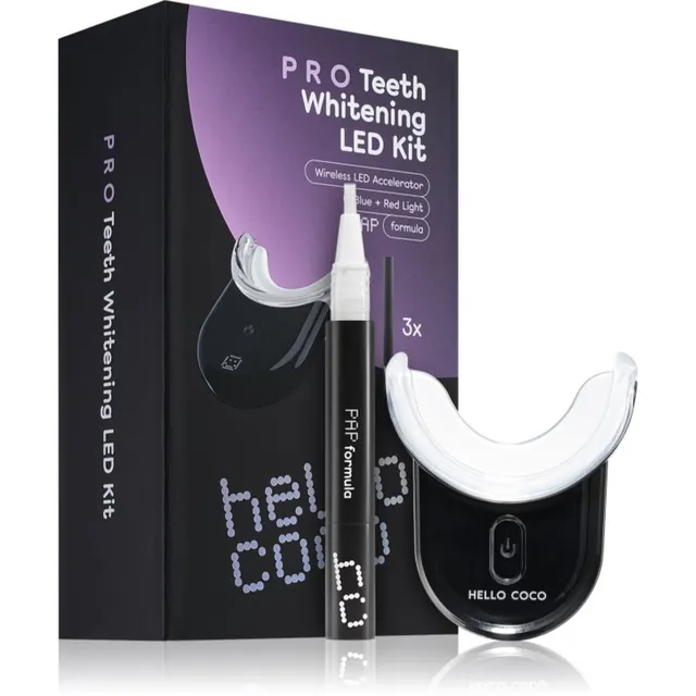 hello coco PAP Pro Whitening Led Kit pleegitamiskomplekt