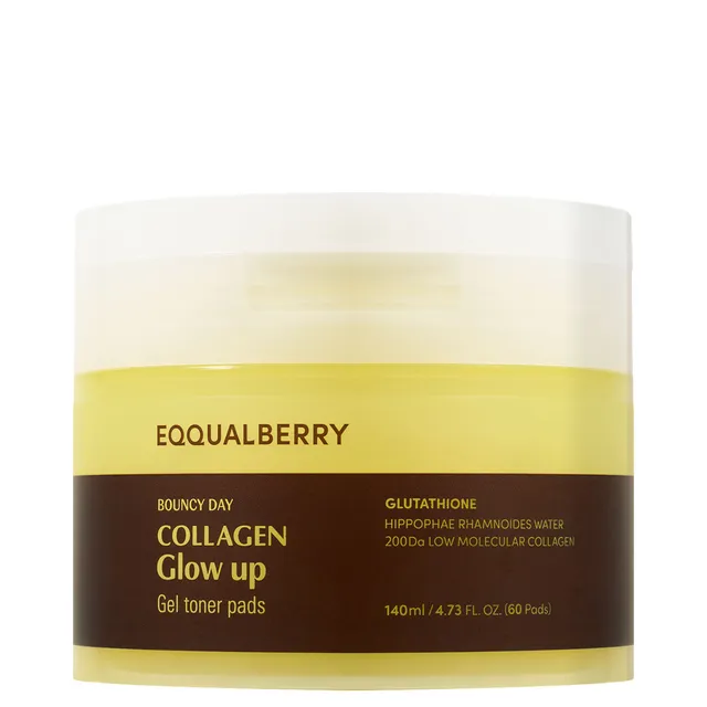 EQQUALBERRY Collagen Glow Up Gel Toner Pads 140ml