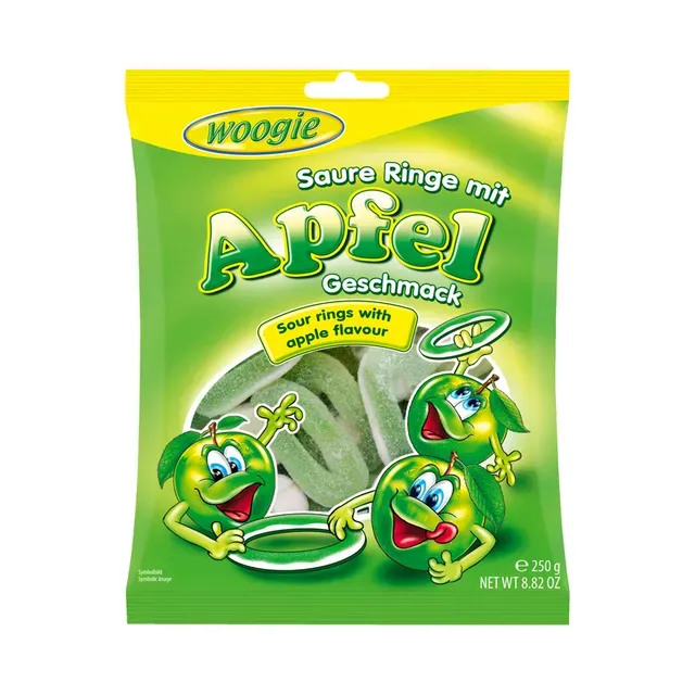 Kummikomm APFEL RINGS, WOOGIE, 250 g