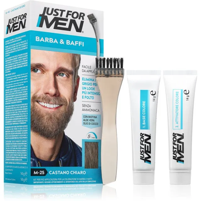 Just for Men Men Moustache & Beard habemevärv hallide karvade katmiseks varjund M-25 Light Grey 1 tk