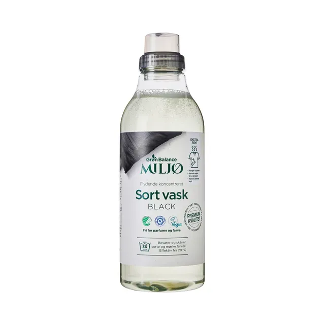 Pesugeel musta värvi pesule, GRØN BALANCE, 900 ml