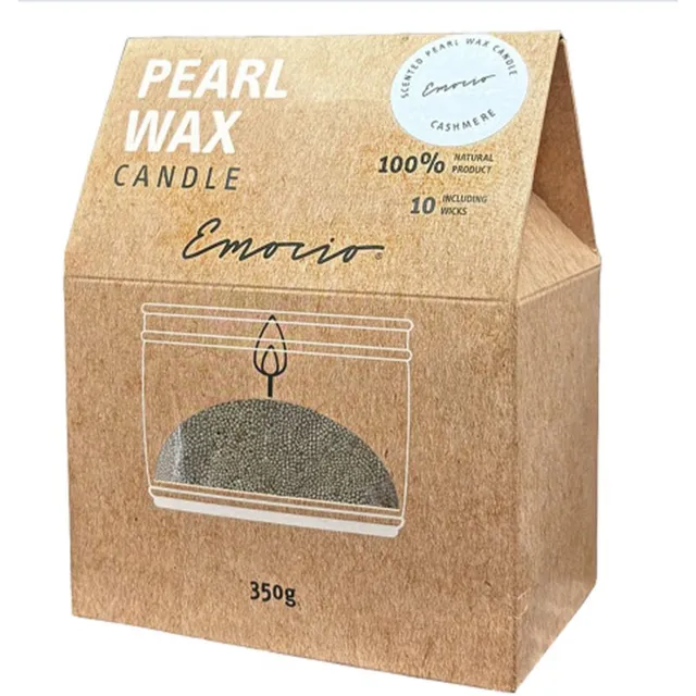 Emocio Pearl wax Cashmere Green lõhnaküünal 350 g