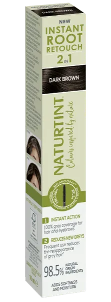 Ajutine kiire värvivärskendus juuksejuurtele ja kulmudele DARK BROWN