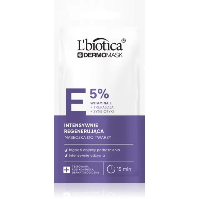 L’biotica DermoMask E 5% Intensiivne taastav mask näole 8 ml
