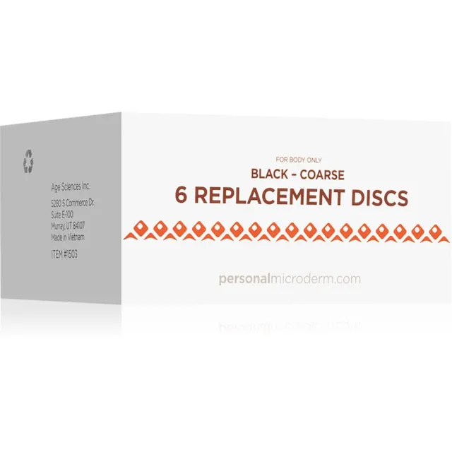 PMD Beauty Replacement Discs Black Coarse Asenduskettad mikrodermabrasioonimasinale 6 tk