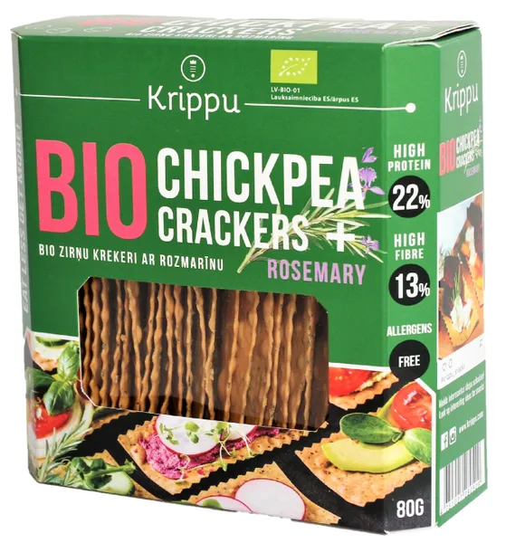 Kikerherne kreekerid rosmariiniga, ökoloogiline