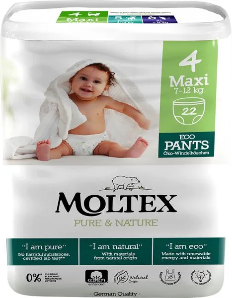 Püksmähkmed MAXI (7-12 kg), ökoloogilised