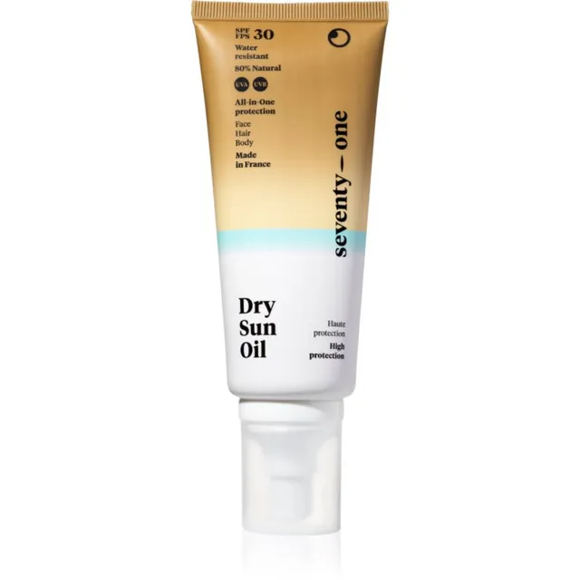 SeventyOne Dry Sun Oil SPF30 Kaitsev kuiv päevitamisõli näole, kehale ja juustele SPF 30 100 ml