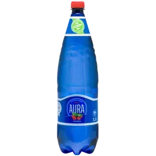 Gaseeritud vesi pohlamaitseline, AURA, 1,5 L
